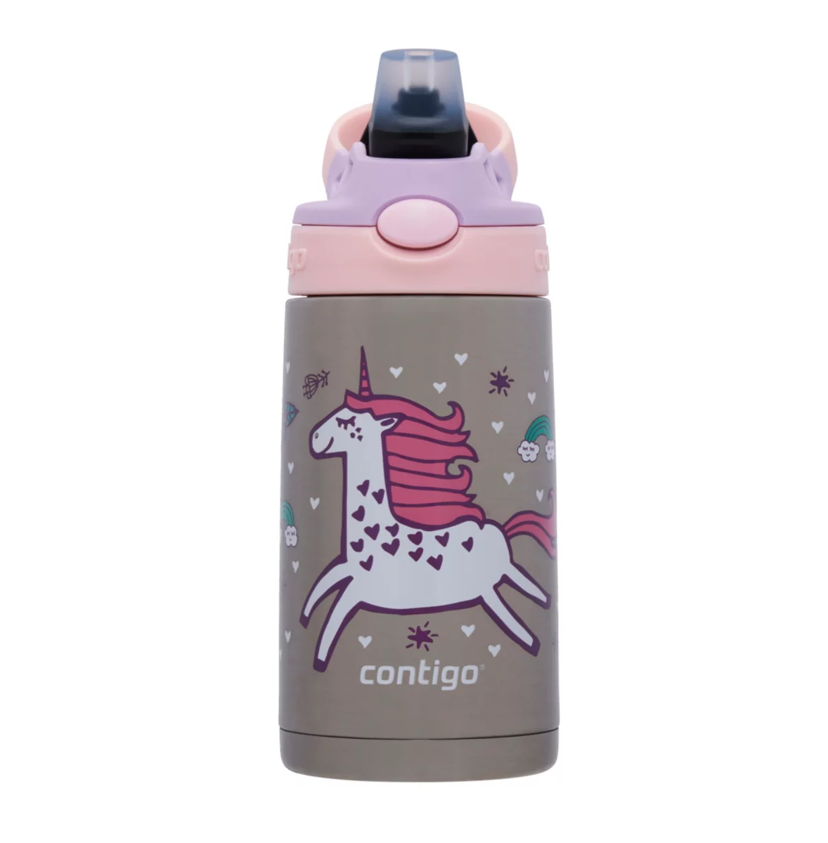 Contigo Easy Clean AUTOSPOUT™ Kids Vacuum-Insulated Water Bottle, 380 ml (Flying Unicorn)